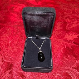 Tiffany & Co by Paloma Picasso black onyx/sterling silver drop necklace